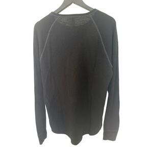 American Eagle Heritage Thermal Waffle Knit Shirt Black XL‎